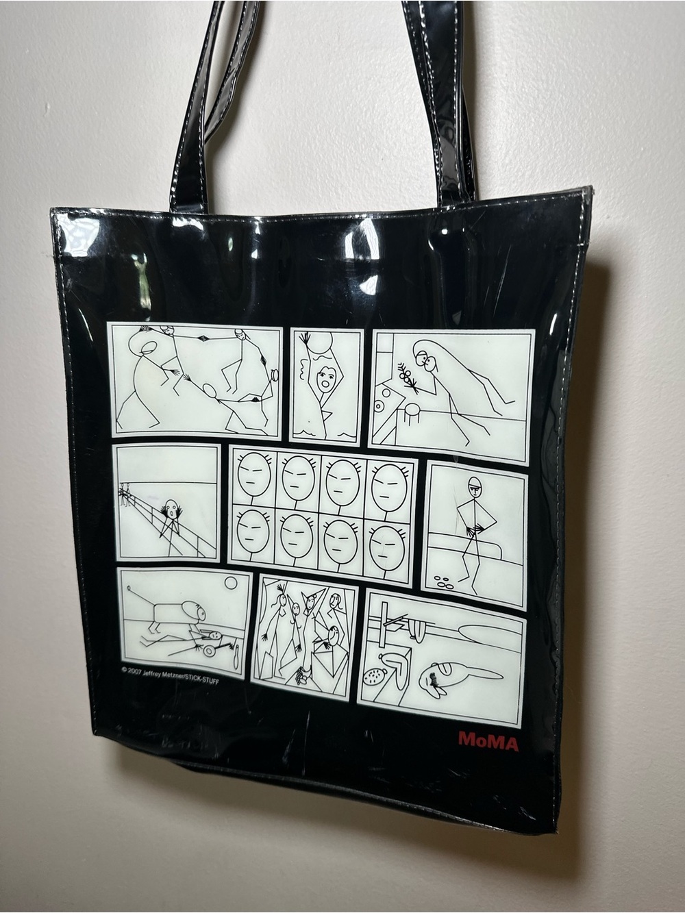 Moma Black and White Comic-Panel Tote